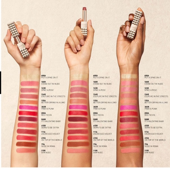 NWT Valentino Spike Buttery Matte Lipstick in “123R Spike a Pose” 2.3g - Picture 4 of 7